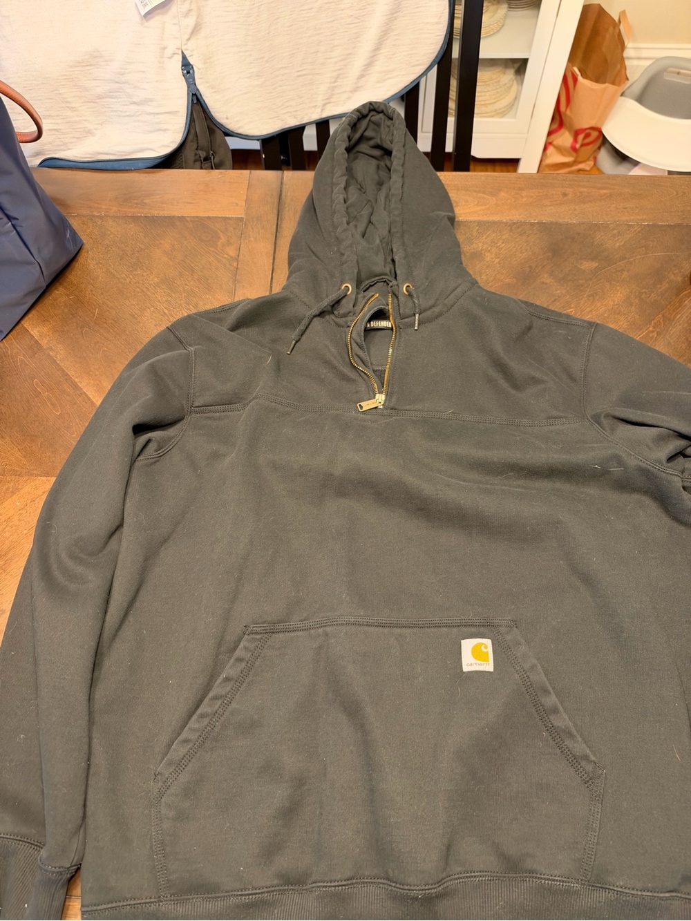 Carhartt Men’s Black Crewneck Hooded Sweatshirt